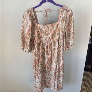 Paisley Print Women's Dress